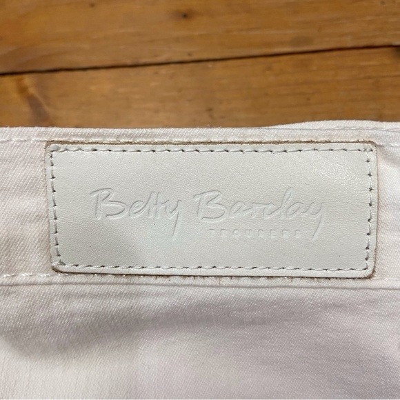 BETTY Barclay trousers white denim Perfect body high rise jeans plus size 16 - Picture 9 of 16